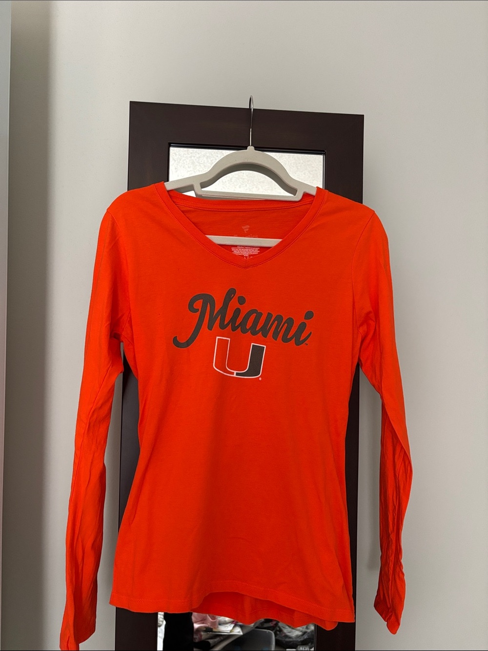 Miami Long Sleeve woman’s’ V-Neck Tee - Orange